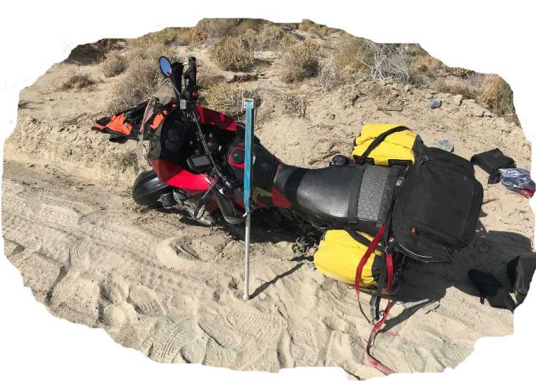 lifting a dropped motocycle