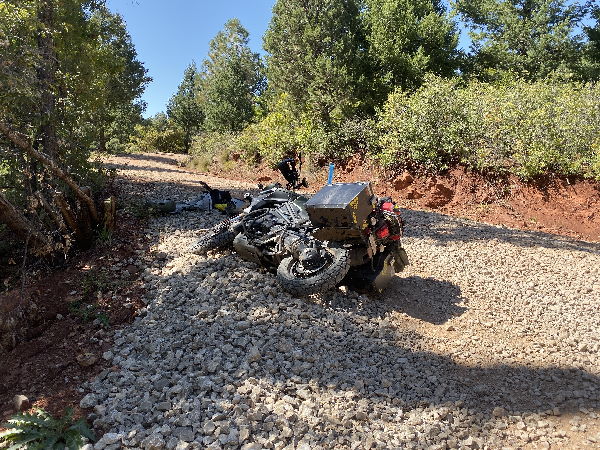 Lifting a dropped motorcycle 2